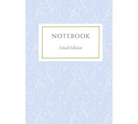 Elegant Lined Notebook - Blue Floral Cover: Premium Hardcover Journal, 200 Pages, 7x10 in, Minimalist and Professional Design
