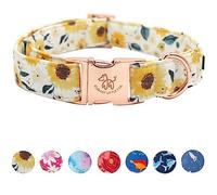 ELEGANT LITTLE TAIL Collare per cani con stampa di girasole, resistente e carino, per l'estate e l'autunno, regolabile, per cani di piccola taglia
