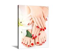 Elegant Manicure Pedicure Art Poster Nail Design Wall Decor for Salon Spa Reception Waiting Room Home Decor(Unframed,16x24inch(40x60cm))