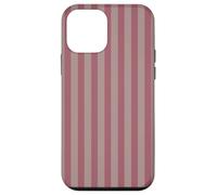 Elegant Mauve & Dusty Grey Stripes Vertical Lines Custodia per iPhone 12 mini
