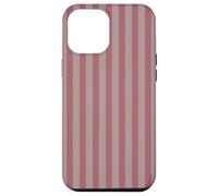 Elegant Mauve & Dusty Grey Stripes Vertical Lines Custodia per iPhone 12 Pro Max