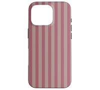 Elegant Mauve & Dusty Grey Stripes Vertical Lines Custodia per iPhone 16 Pro
