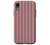 Elegant Mauve & Dusty Grey Stripes Vertical Lines Custodia per iPhone XR