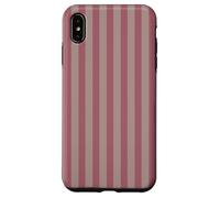 Elegant Mauve & Dusty Grey Stripes Vertical Lines Custodia per iPhone XS Max