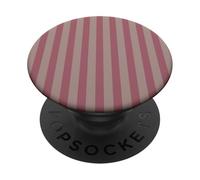 Elegant Mauve & Dusty Grey Stripes Vertical Lines PopSockets PopGrip Adesivo