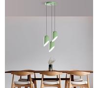 Elegant Mint Chandelier, corpo in metallo, diametro 40 cm, altezza regolabile 75-121 cm, 3 prese E27, Perfect for Modern Home Decor | Stylish Lighting Solution