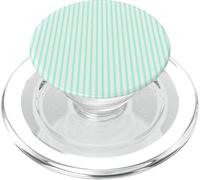 Elegant Mint Green and White Stripes Minimal Vertical Lines PopSockets PopGrip per MagSafe
