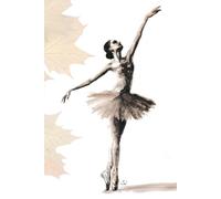 Elegant NoteBook - taccuino - 6 x 9 Inches -15.24 x 22.86 cm - White Pages for Notes, Sketches, and Journaling - Perfect Gift Idea: ballerina series