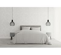 Elegant Parure Copripiumino Letto Matrimoniale 100% Microfibra, Made in Italy - Set Copri Piumino - Sacco Piumone 250x200cm con Patella + 2 Federe 50x80cm, Tinta Unita - Bianco