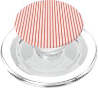 Elegant Peach and White Stripes Minimal Vertical Lines PopSockets PopGrip per MagSafe