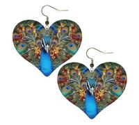Elegant Peacock Orecchini Moda Orecchini In Pelle Divertenti Orecchino In Pelle Per Donne Carnevale Cosplay