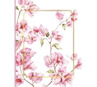 Elegant Pink Floral on White Background Notebook | 150 Pages, Wide Ruled, 8.5 x 11: Beautiful & Practical, Made for Your Everyday Moments, Work or School
