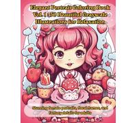 Elegant Portrait Coloring Book Vol.1: 50 Beautiful Grayscale Illustrations for Relaxation: Stunning female portraits, floral frames, and fantasy details for adults