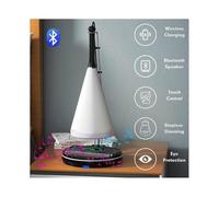 Elegant & Practical Lamp, Brushed Nickel Finish Floor Lamp with ABS Base & PC Lampshade for a Sleek Look