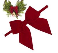 Elegant Pre-tied Bows | Christmas Bows For Tree Pre-Tied Holiday Ornaments | Christmas Tree Bow Ornaments Velvet Ribbon Bow Ornament For Chair Staircase Wall Farmhouse Indoor Outdoor Door Cabinet