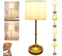 Elegant Rechargeable Touch-Control Bedside Lamp, Touch Cordless Table Lamp, Stepless Dimmable Battery Powered Lamps with Fabric Shade for Bedroom, Dinning Room, Kitchen Decor, Office(Style 2,2000mA)
