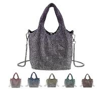 Elegant Rhinestone Clutch Purse for Women,Sparkly Evening Bag with Chain for Wedding,Prom,Party,Gala (gradient purple)