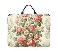Elegant-Roses - Custodia per computer portatile da 14", con chiusura a cerniera