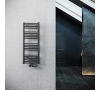 ELEGANT Scaldasalviette da bagno, 1000 x 400 mm, antracite con termostato multiblocco, scaldasalviette