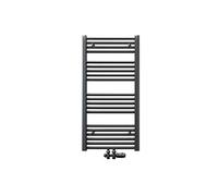 ELEGANT Scaldasalviette da bagno, 1000 x 500 mm, antracite con termostato multiblocco, scaldasalviette