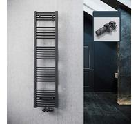 ELEGANT Scaldasalviette da bagno, antracite, 1600 x 400 mm, con termostato multiblocco, colore antracite