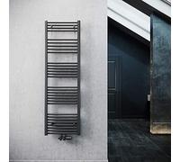 ELEGANT Scaldasalviette da bagno, colore antracite, 1600 x 500 mm, con termostato multiblocco, scaldasalviette