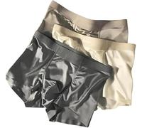 Elegant Silk - Boxer da uomo in seta di gelso, traspirante e traspirante, Set B., L