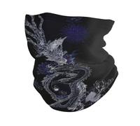 Elegant Silver Dragon Against Dark Background Uomo Donna Sciarpa A Mezza Faccia Antipolvere Passamontagna Multiuso Sciarpa A Tubo per Yoga Adulto Arrampicata