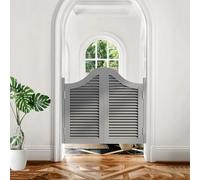 Elegant Solid Wood Swinging Cafe Doors - Durable Half Door with Auto Close Hinges for Kitchen & Bar Entrance(Gray,100x80cm)