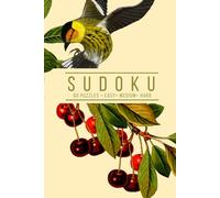 Elegant Sudoku: 60 Puzzles, Easy, Medium, and Hard | Vintage Cherry Botanical Inspired Cover