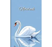 Elegant Swan Notebook: Minimalist Blue Aesthetic Design | Nature Inspired Ruled Journal for Writing