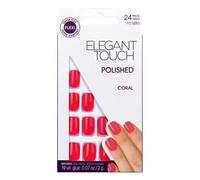 Elegant Touch Core Colour Nails With Glue Short Stiletto Blush Suede 24 U