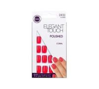 Elegant Touch Core Colour Nails With Glue Short Stiletto Blush Suede 24 Un