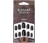 Elegant Touch Garnet - Unghie Finte con Colla Oval 24pz
