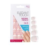 Elegant Touch Naturale Quadrato Francese Rosa 143 Petite (XS) 24 pezzi - Unghie artificiali