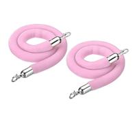 Elegant Velvet Stanchion Rope for Crowd Control | Queue Barrier with Silver Hooks | Perfect for Events and Celebrations Barriera di corda(2 Pack,6ft/185cm)