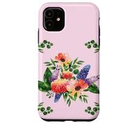 Elegant Watercolor Floral Bouquet Design with Vibrant Flower Custodia per iPhone 11