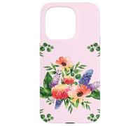 Elegant Watercolor Floral Bouquet Design with Vibrant Flower Custodia per iPhone 15 Pro