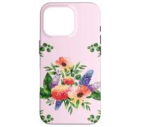 Elegant Watercolor Floral Bouquet Design with Vibrant Flower Custodia per iPhone 16 Pro