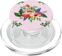 Elegant Watercolor Floral Bouquet Design with Vibrant Flower PopSockets PopGrip per MagSafe