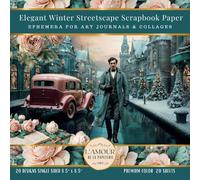 Elegant Winter Streetscape Scrapbook Paper: Ephemera For Art Journals & Collages