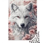 Elegant Wolf 1000 Pieces Jigsaw Puzzle for Adults Paper Material Brain Training Wolf Art Puzzle Home Decor 52x38cm/1000pcs