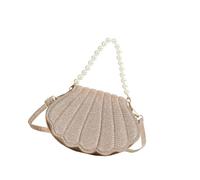 Elegant Women's Shell Shoulder Bag PU Leather Crossbody Bags Satchel Purse Bead Handbag for Commuting and Social Event Party Handbag for Women