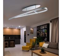 Elegante 13 Watt LED Soffitto Cromo Luce Dimmerabile Cameretta Illuminazione Alu
