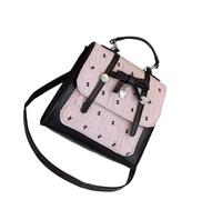 Elegante a due vie porta la piccola borsa a tracolla con dettaglio in pizzo Design ergonomico per uso quotidiano borsa in pizzo stile giapponese, Nero , One Size