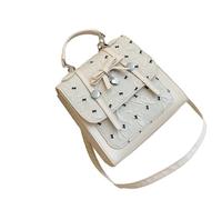 Elegante a due vie porta la piccola borsa a tracolla con dettaglio in pizzo Design ergonomico per uso quotidiano borsa in pizzo stile giapponese, bianco, One Size