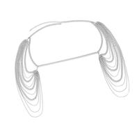 Elegante A Strati Nappe Catena Del Collo Catena Del Corpo Del Collare Della Collana Per La Signora Collana Multistrato Per Il Partito/Club Lussuoso Nappe, Misura unica, come descritto, come descritto