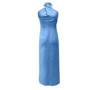 Elegante abito aderente senza maniche con gonna lunga per serate formali e alla moda.