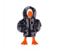 Elegante abito con cappuccio per scrivania da 17,8 cm, decorazione a forma di oca, progettato per adattarsi in modo sicuro e offrire un tocco moderno alle impostazioni della stanza (stampa pantera