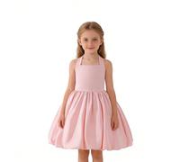 Elegante abito da sera da bambina senza maniche, con schiena scoperta